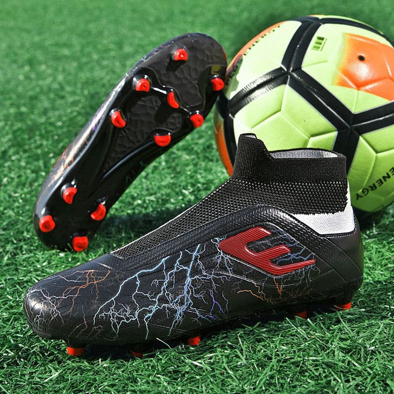 image-No Shoelace No Tie Socks Mouth Soccer Shoes Men