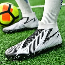 image-No Shoelace No Tie Socks Mouth Soccer Shoes Men