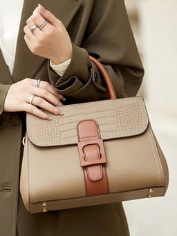image-Women's Fashion Crossbody Handbag Contrast Color