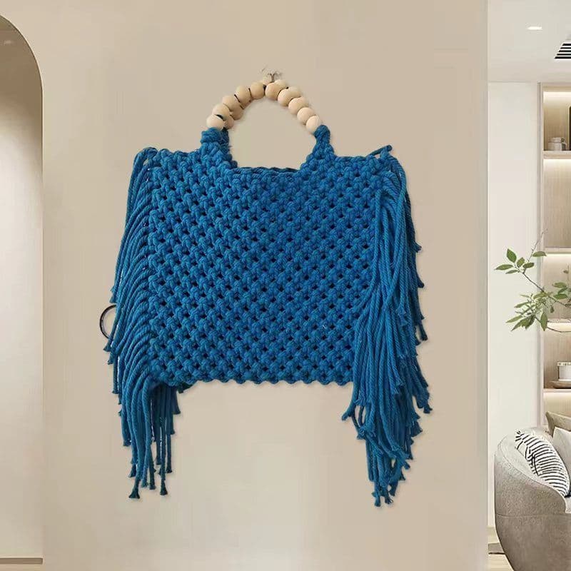 image-Woven Women's Crossbody Mini Bag Mobile Phone Bag Hanging Wrist Coin Purse Summer