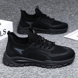 image-Men's Mesh Shoes Fashion Fly Knit Lightweight Breathable Sneakers Casual Sports Shoe