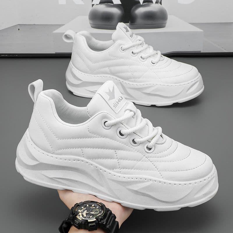 image-Fashion Thick-soled Anti-skid Shoes Ins Slip-on Casual Lazy Shoes Men Outdoor Breathable Lace-up Running Sports Sneakers