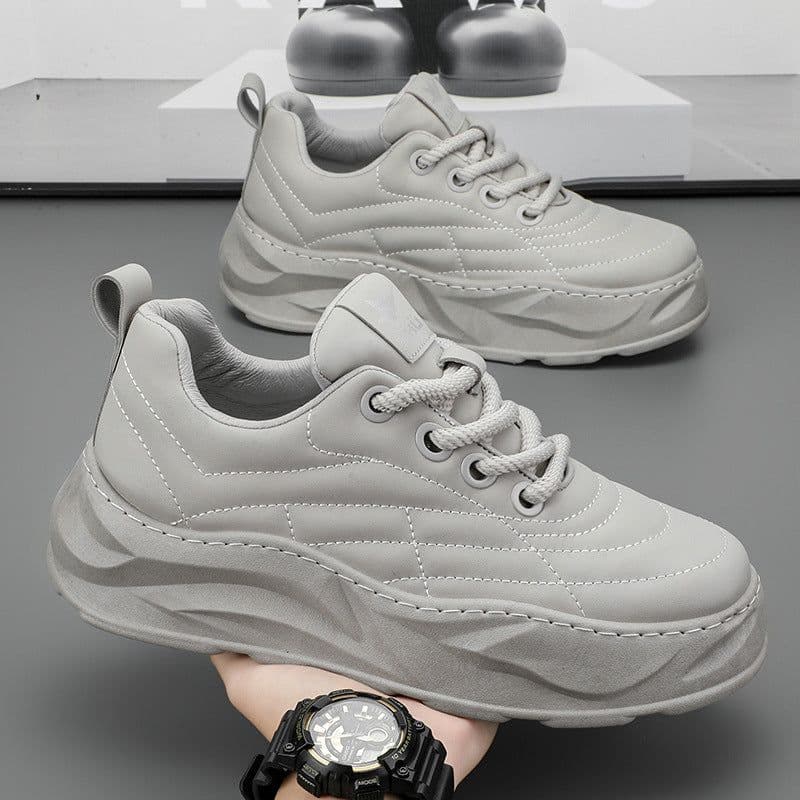 image-Fashion Thick-soled Anti-skid Shoes Ins Slip-on Casual Lazy Shoes Men Outdoor Breathable Lace-up Running Sports Sneakers