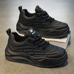 image-Fashion Thick-soled Anti-skid Shoes Ins Slip-on Casual Lazy Shoes Men Outdoor Breathable Lace-up Running Sports Sneakers