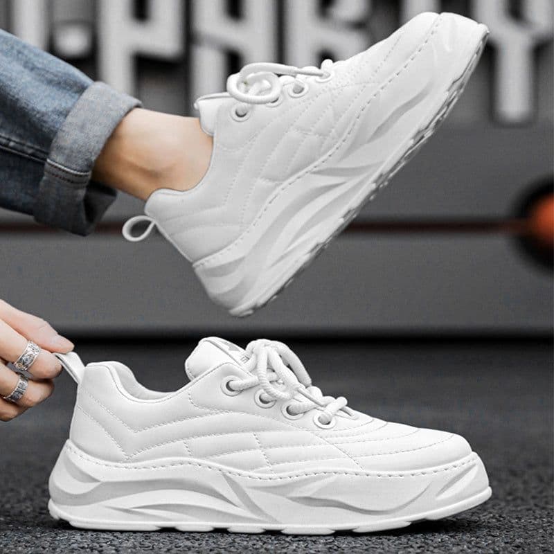 image-Fashion Thick-soled Anti-skid Shoes Ins Slip-on Casual Lazy Shoes Men Outdoor Breathable Lace-up Running Sports Sneakers