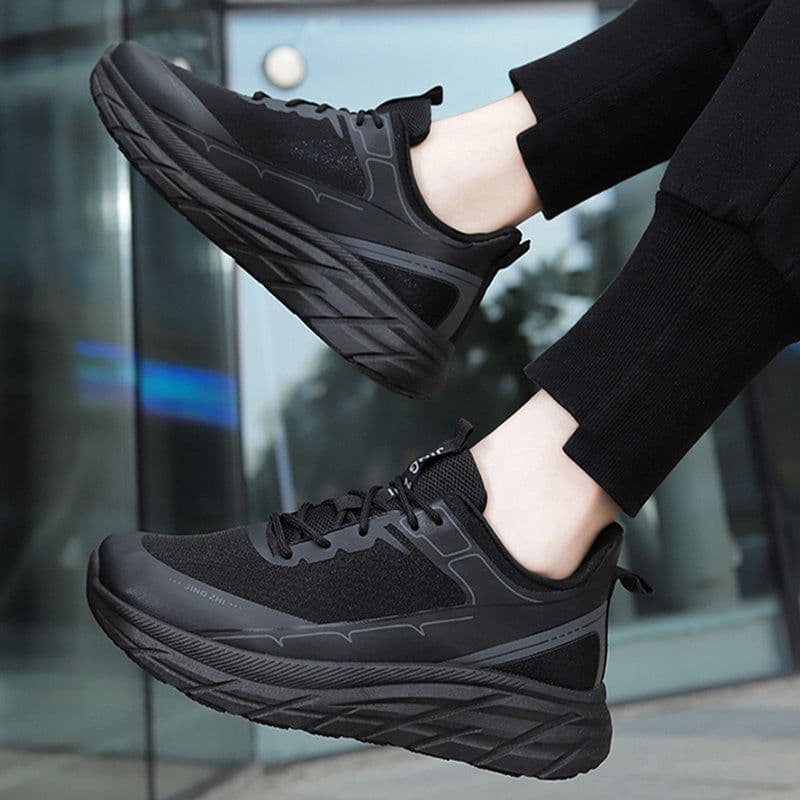 image-Fashion Thick-soled Anti-skid Shoes Ins Slip-on Casual Lazy Shoes Men Outdoor Breathable Lace-up Running Sports Sneakers
