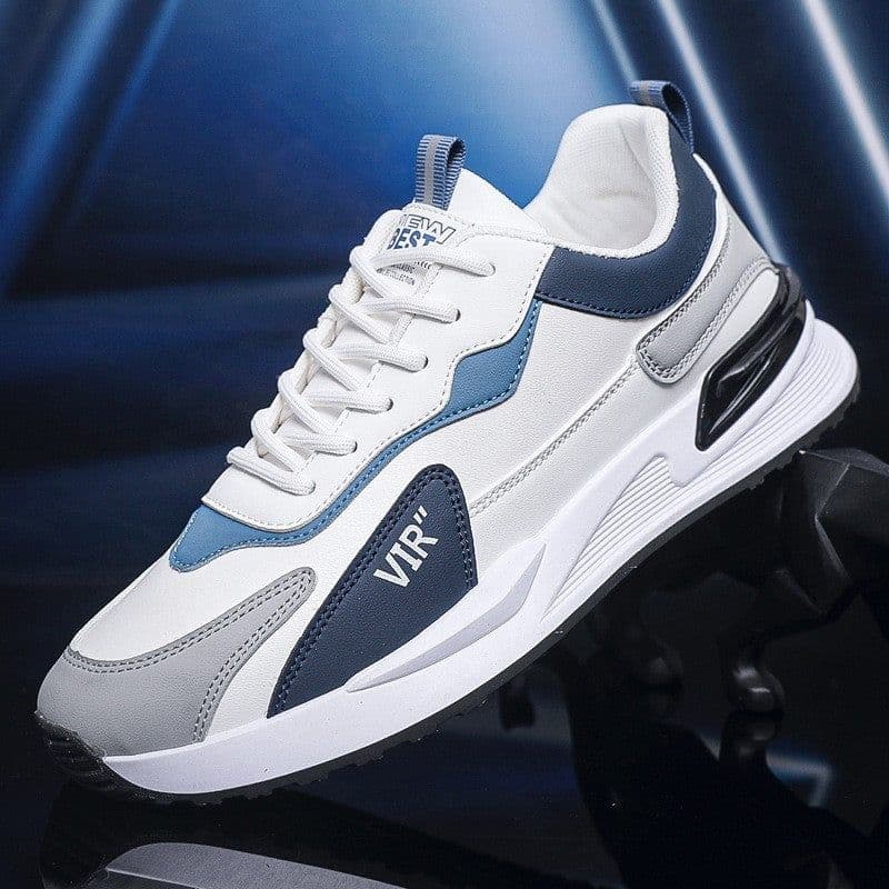image-Men's Color Block Mesh Shoes Fashion Casual Lace-up Sneakers Outdoor Breathable Running Sports Shoes
