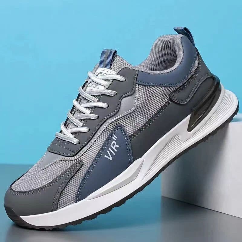 image-Men's Color Block Mesh Shoes Fashion Casual Lace-up Sneakers Outdoor Breathable Running Sports Shoes