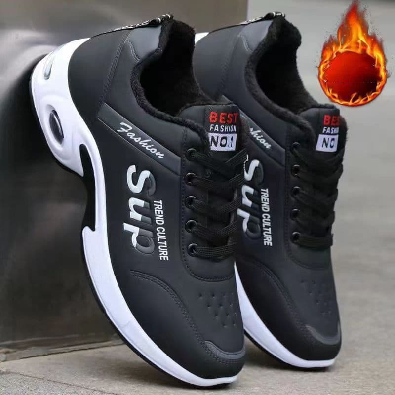 image-Mesh Slip On Air Cushion Shoes For Men Outdoor Breathable Lace-up Sneakers Csual Lightweight Running Sports Shoes