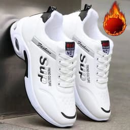 image-Mesh Slip On Air Cushion Shoes For Men Outdoor Breathable Lace-up Sneakers Csual Lightweight Running Sports Shoes