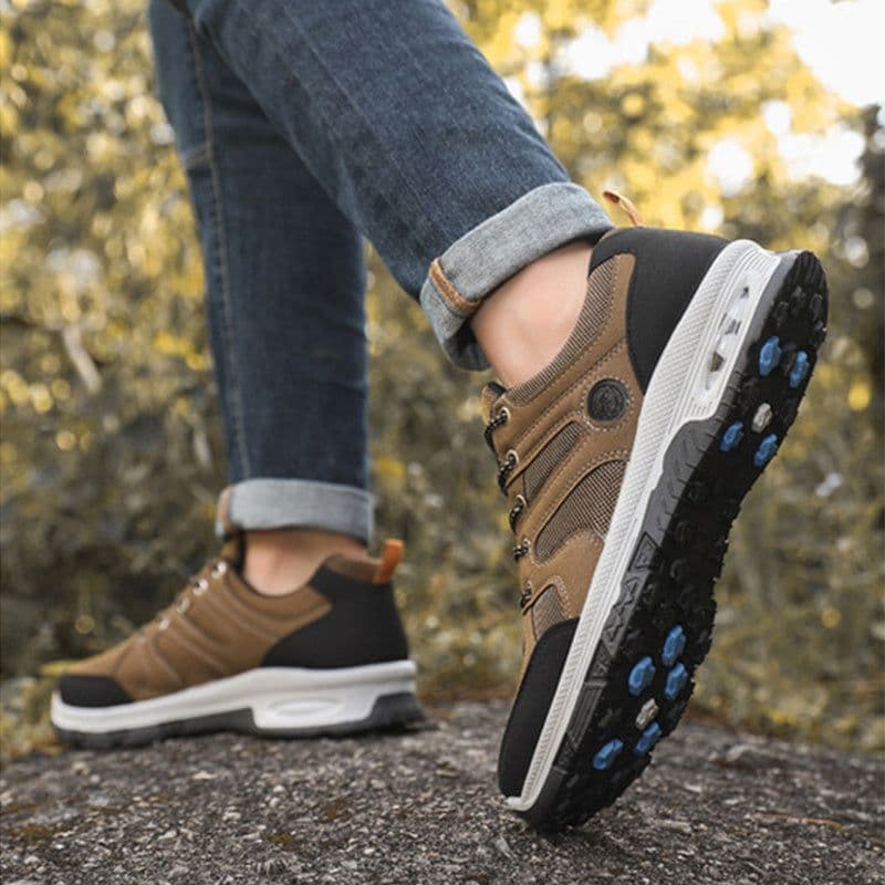 image-Casual Air Cushion Mesh Shoes Men Outdoor Breathable Lace-up Sneakers Running Sports Shoes