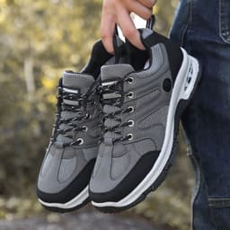 image-Casual Air Cushion Mesh Shoes Men Outdoor Breathable Lace-up Sneakers Running Sports Shoes