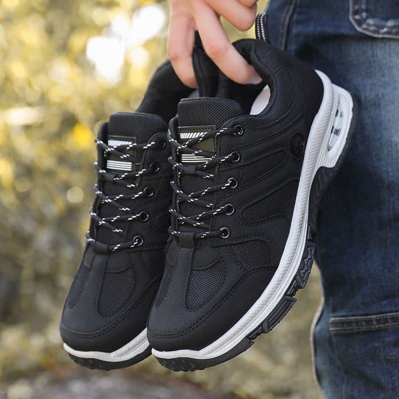 image-Casual Air Cushion Mesh Shoes Men Outdoor Breathable Lace-up Sneakers Running Sports Shoes