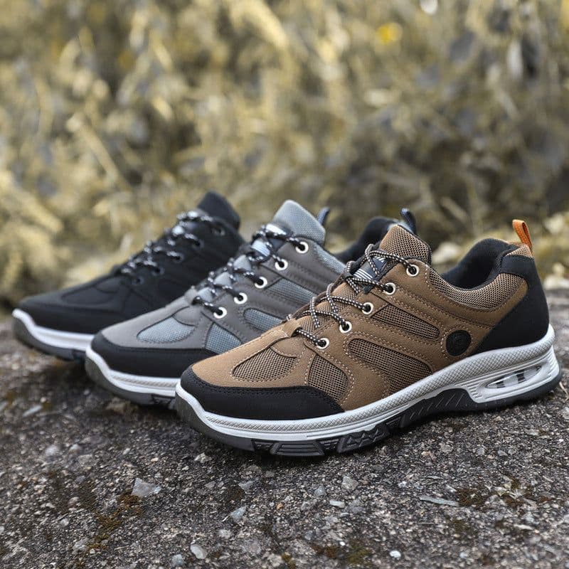image-Casual Air Cushion Mesh Shoes Men Outdoor Breathable Lace-up Sneakers Running Sports Shoes