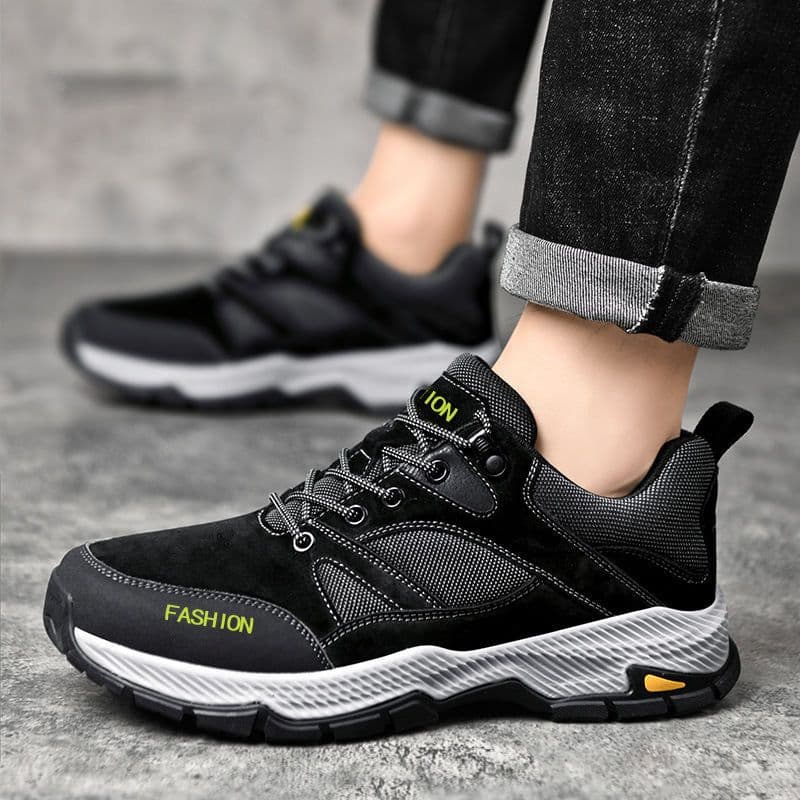 image-Lace-up Sneakers For Men Casual Breathable Outdoor Hiking Running Sports Shoes