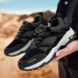 image-Lace-up Sneakers For Men Casual Breathable Outdoor Hiking Running Sports Shoes