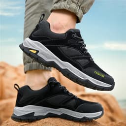 image-Lace-up Sneakers For Men Casual Breathable Outdoor Hiking Running Sports Shoes
