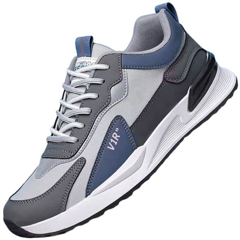 image-Casual Men's Shoes Soft Sole Color-block Lace-up Sneakers Versatile Trendy Running Sports Shoes