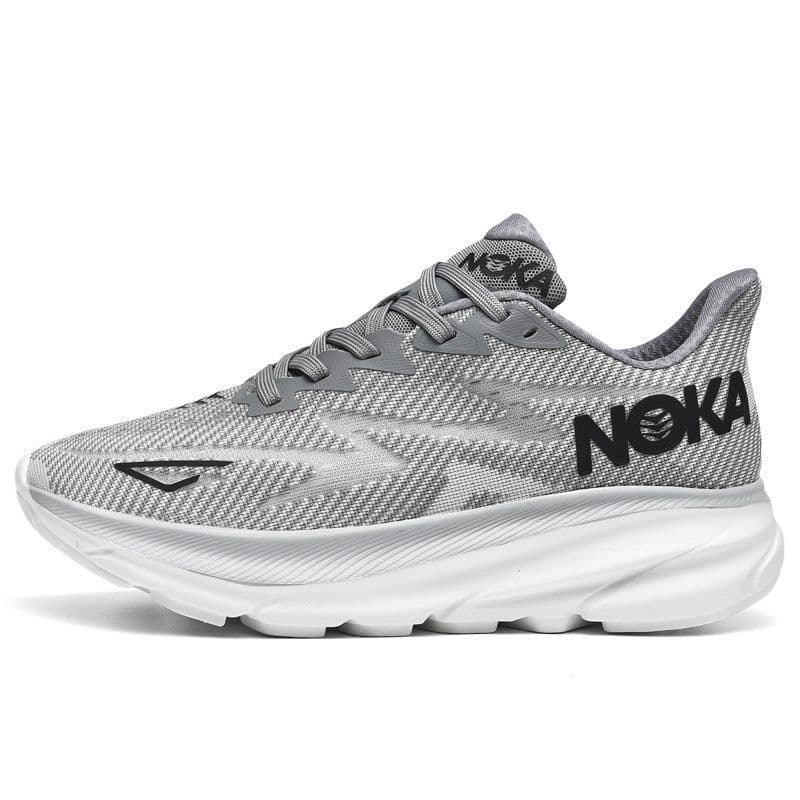 image-Fashion Lace-up Mesh Sneakers Men Lightweight Shock Absorption Training Shoes Soft-sole Running Sports Shoes