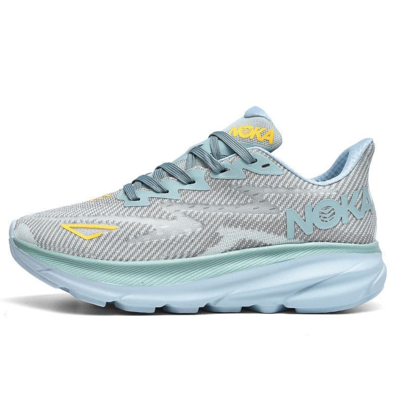 image-Fashion Lace-up Mesh Sneakers Men Lightweight Shock Absorption Training Shoes Soft-sole Running Sports Shoes