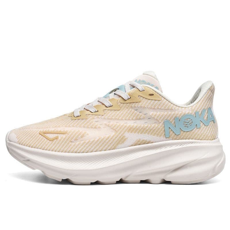 image-Fashion Lace-up Mesh Sneakers Men Lightweight Shock Absorption Training Shoes Soft-sole Running Sports Shoes