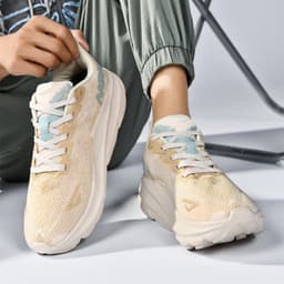 image-Fashion Lace-up Mesh Sneakers Men Lightweight Shock Absorption Training Shoes Soft-sole Running Sports Shoes