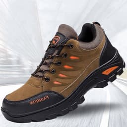 image-Men's Hiking Work Shoes Casual Breathable Lace-up Sneakers Outdoor Running Sports Shoes