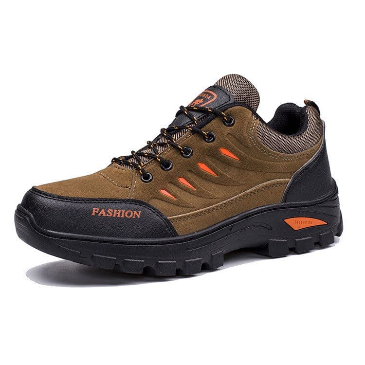 image-Men's Hiking Work Shoes Casual Breathable Lace-up Sneakers Outdoor Running Sports Shoes