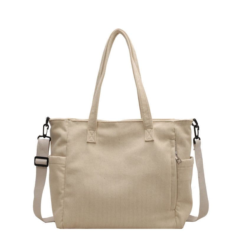 image-Corduroy Bag Women's Large Capacity New Autumn And Winter Wild Shoulder Messenger Bag
