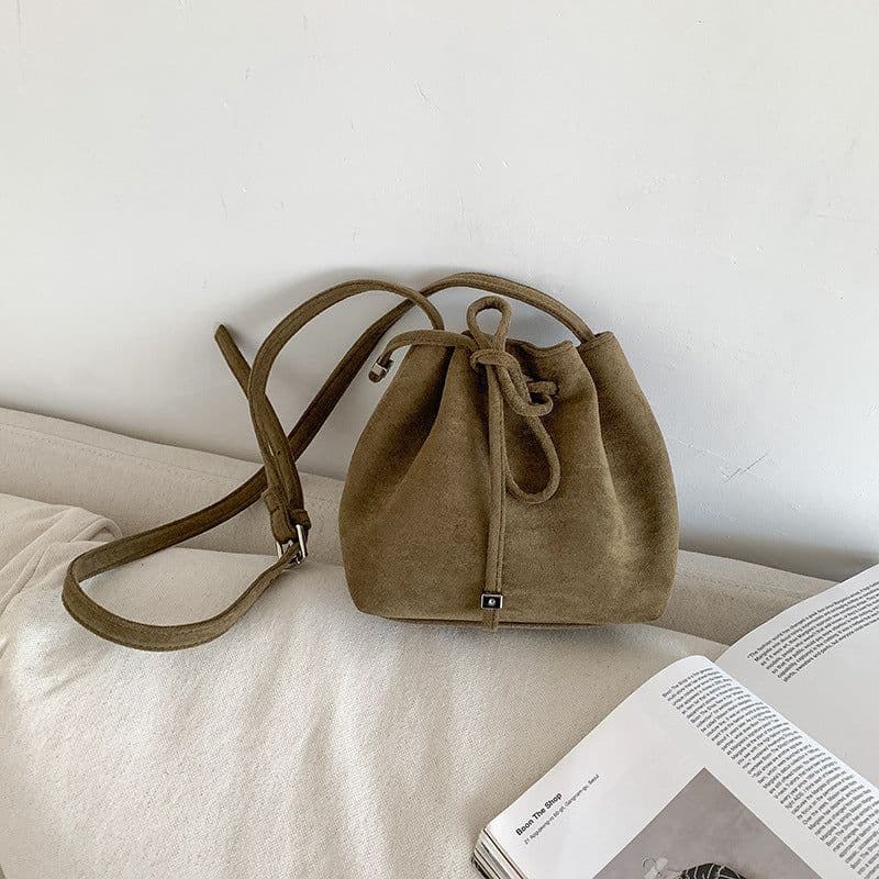 image-Women's Drawstring Bag Drawstring Mini Bucket Bag Special-interest Design Shoulder Bag