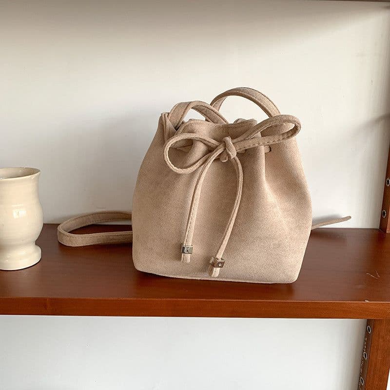 image-Women's Drawstring Bag Drawstring Mini Bucket Bag Special-interest Design Shoulder Bag