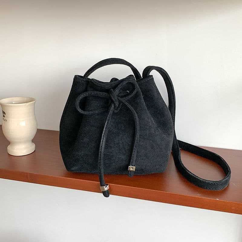 image-Women's Drawstring Bag Drawstring Mini Bucket Bag Special-interest Design Shoulder Bag
