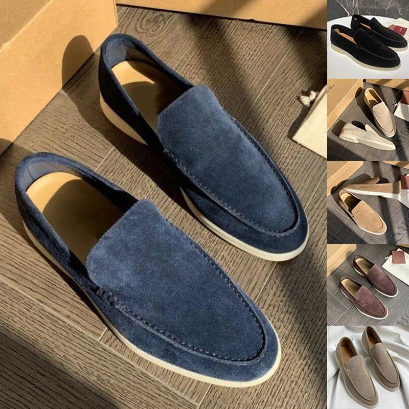 image-Men's Loafers Summer Casual Frost Flat Shoes Slip-on Driving Shoes