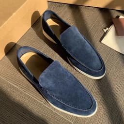 image-Men's Loafers Summer Casual Frost Flat Shoes Slip-on Driving Shoes