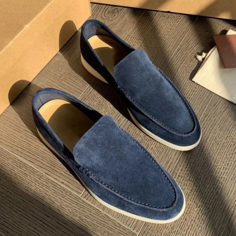 image-Men's Loafers Summer Casual Frost Flat Shoes Slip-on Driving Shoes