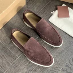 image-Men's Loafers Summer Casual Frost Flat Shoes Slip-on Driving Shoes