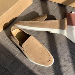 image-Men's Loafers Summer Casual Frost Flat Shoes Slip-on Driving Shoes