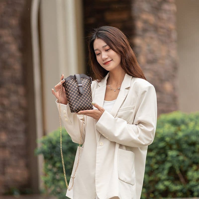 image-Mini Bucket Fashion All-match Crossbody Cell Phone Small Bag