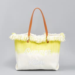 image-Embroidered Tote Tassel Canvas Bag Magnetic Bag Underarm Summer