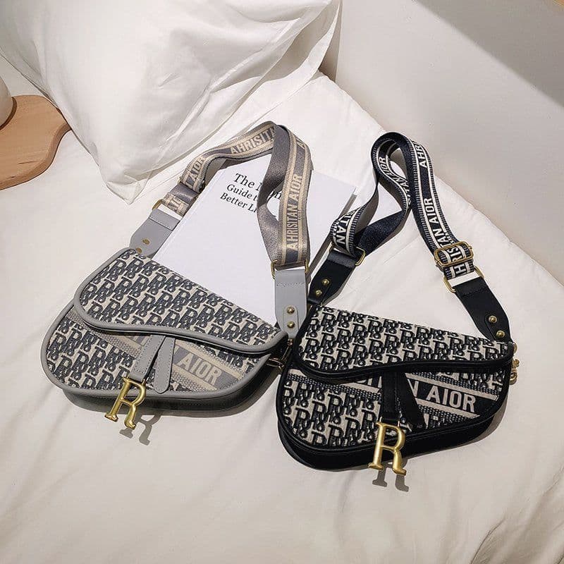 image-New Retro Fashion Embroidered Saddle Bag Shoulder Messenger Bag