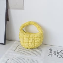 image-Bag Cloud Bag Niche Plaid Down Cotton Jacket Bag