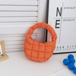 image-Bag Cloud Bag Niche Plaid Down Cotton Jacket Bag
