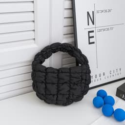 image-Bag Cloud Bag Niche Plaid Down Cotton Jacket Bag