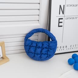 image-Bag Cloud Bag Niche Plaid Down Cotton Jacket Bag