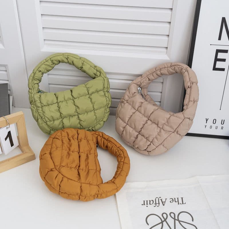 image-Bag Cloud Bag Niche Plaid Down Cotton Jacket Bag