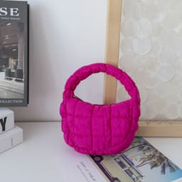 image-Bag Cloud Bag Niche Plaid Down Cotton Jacket Bag