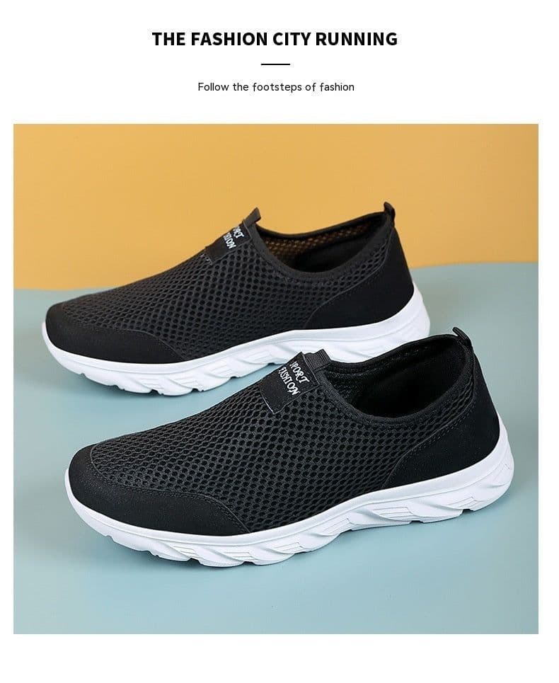 image-Men's Summer Mesh Slip-on Breathable Sneaker Lightweight Travel Shoes