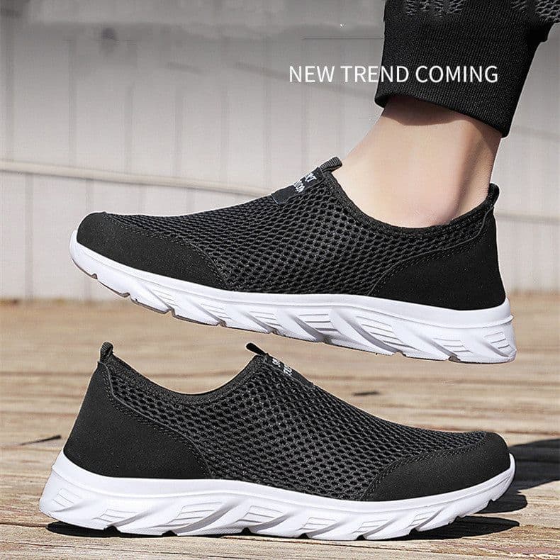 image-Men's Summer Mesh Slip-on Breathable Sneaker Lightweight Travel Shoes