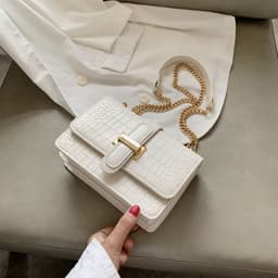 image-All-matching Ins Fashion Women's Bag Textured Shoulder Small Square Bag