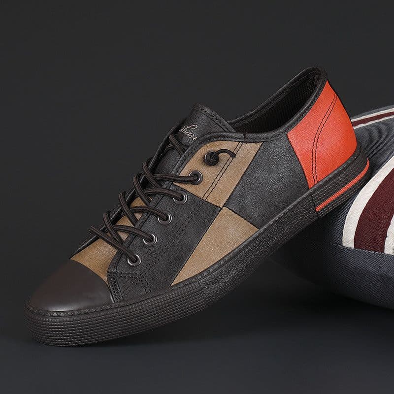 image-All-matching Color Matching Color Contrast Slip-on Loafers Men's Shoes